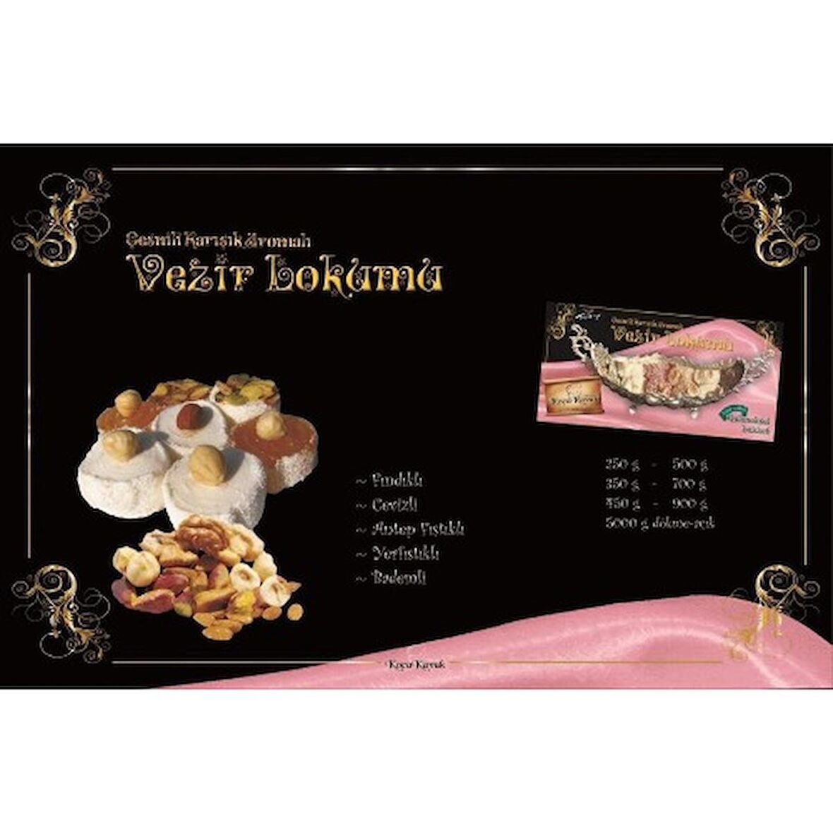 ÇEŞNİLİ KARIŞIK VEZİR LOKUMU 450 GR