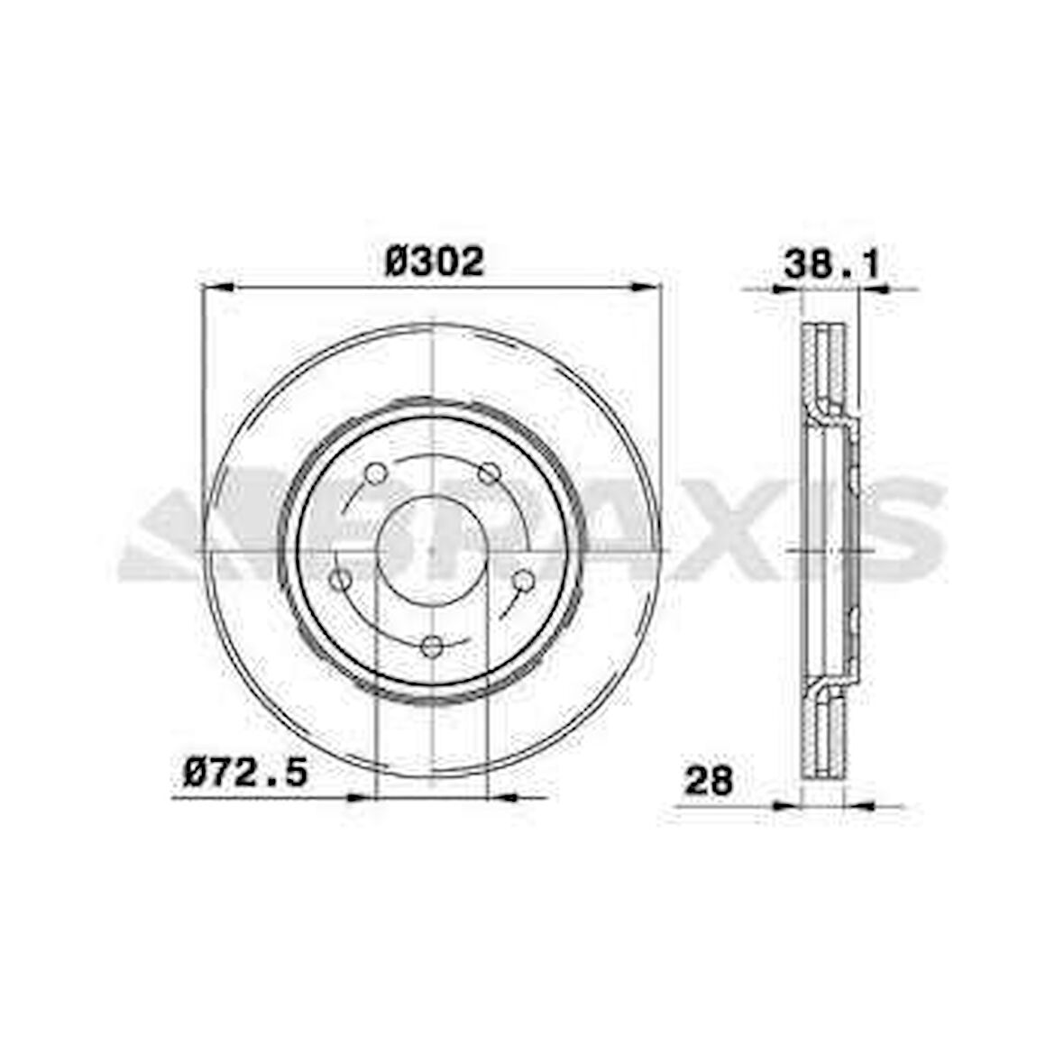 Chrysler On Fren Diski Chrysler Grand Voyager V Dodge Journey - Braxıs Ae0555