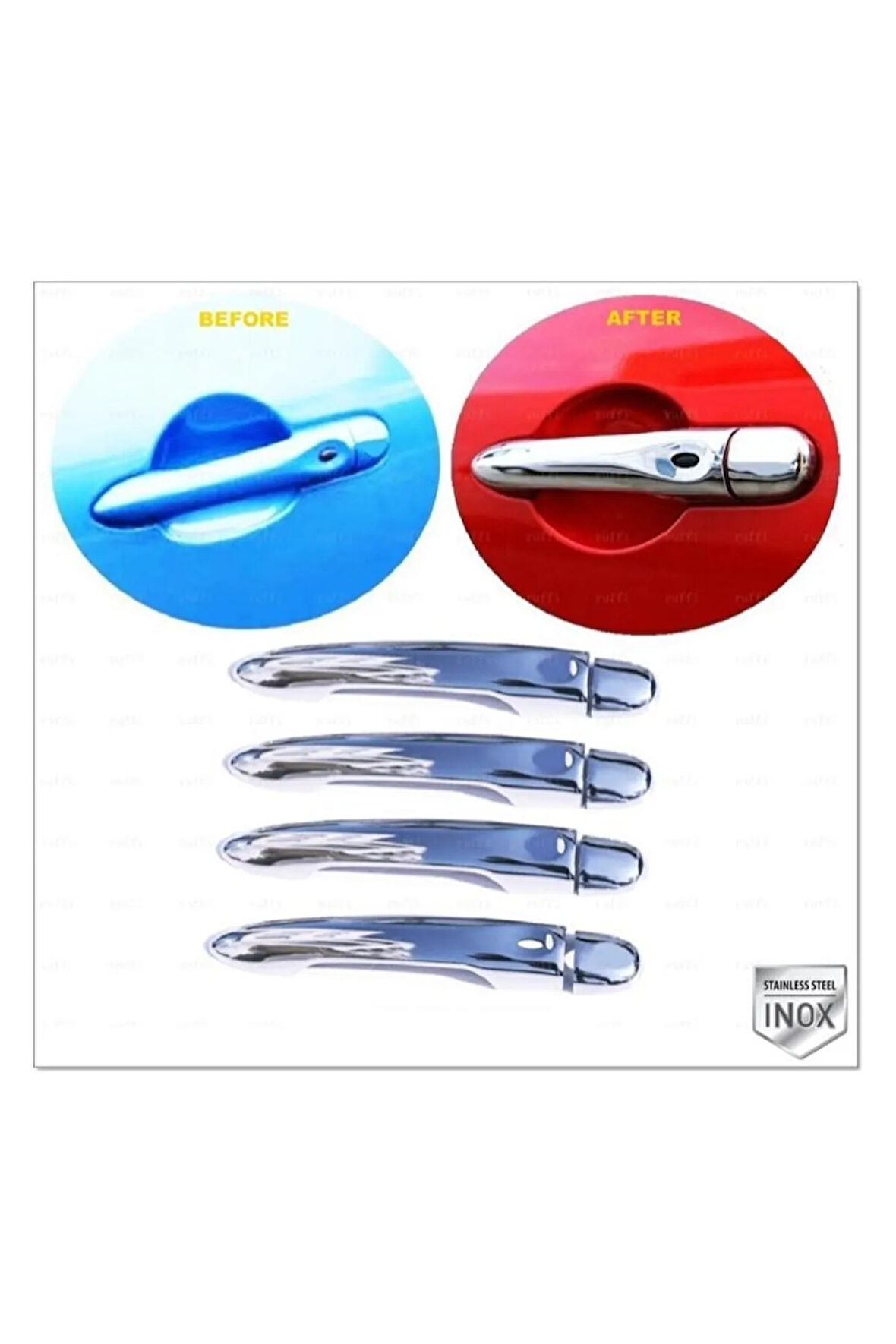 Renaul.t. Megane 3 Krom Kapı Kolu Seti 4 Kapı 2008-2016 P. Çelik