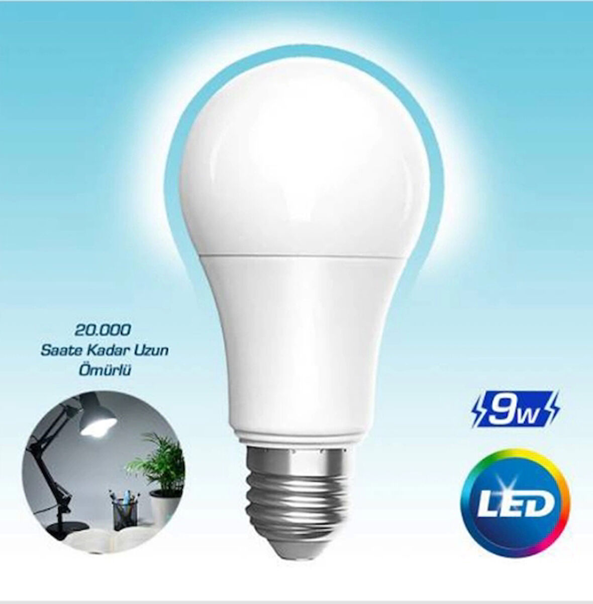 VOLTEK 9W LED AMPUL E-27 DUYLU BEYAZ