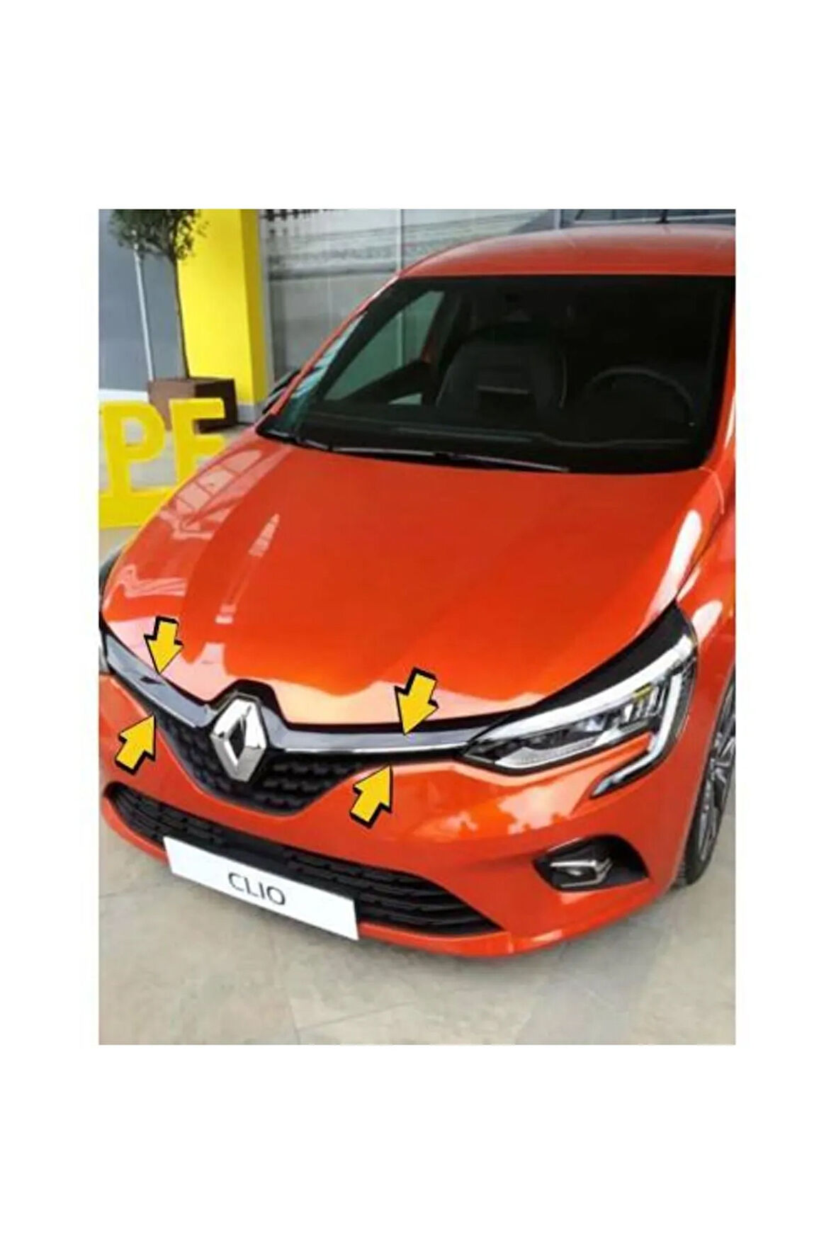 Renault Clio 5 Hb Krom Ön Panjur 2 Prç. 2019 - 2022 P.çelik uyumlu