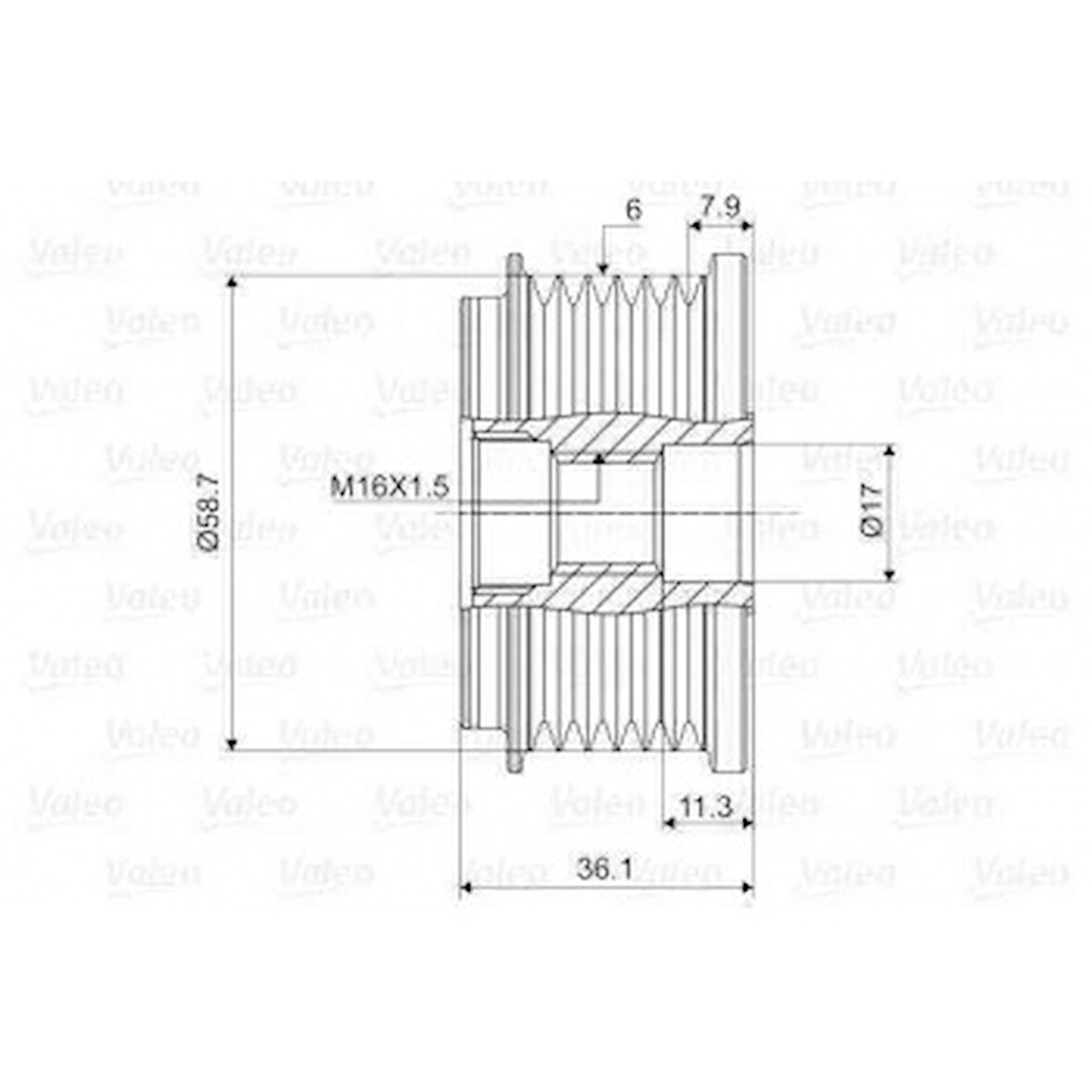 Fiat Alternator Kasnagı (rulmanlı) Boxer III Ducato IIII Jumper III 22dt Puma Transıt Tourneo 2,2hdi / 2, - Valeo 588033