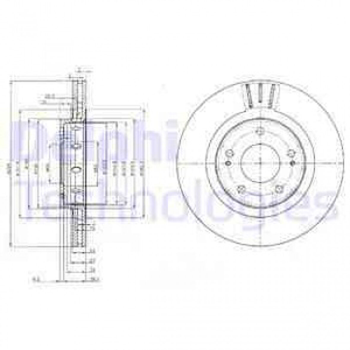 Mitsubıshı On Fren Aynası Havalı Mitsubıshı Lancer 08-> Outlander 07-13 P4007 07-> C-Crosser 07-> (294×5) - Delphi Bg4038c