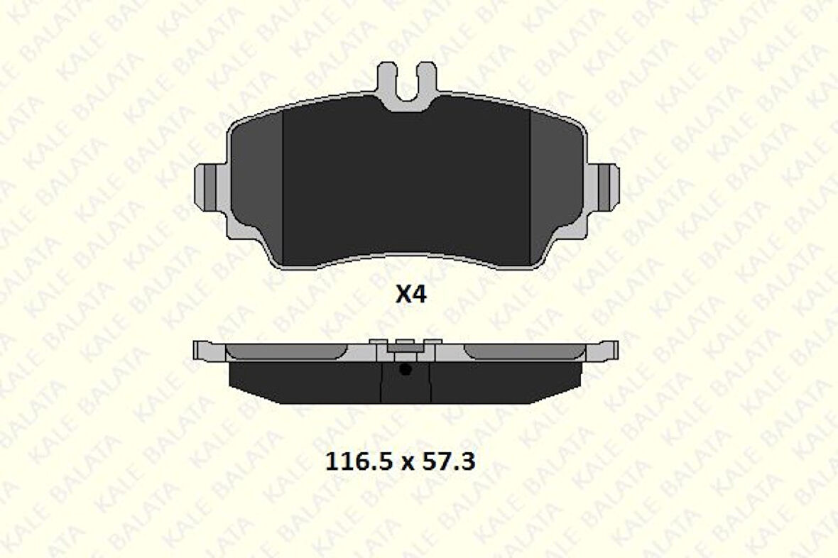Mercedes Fren Balatası On Vaneo 414 02>05 - Kale B 23070 165 24 Msh