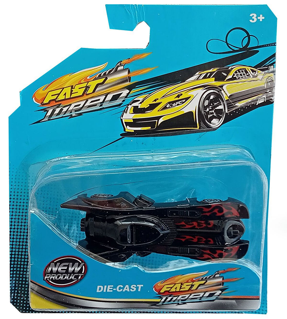 Ateş Boyalı Yarasa Araba Die Cast 1:64 Ölçekli Metal Tasarım