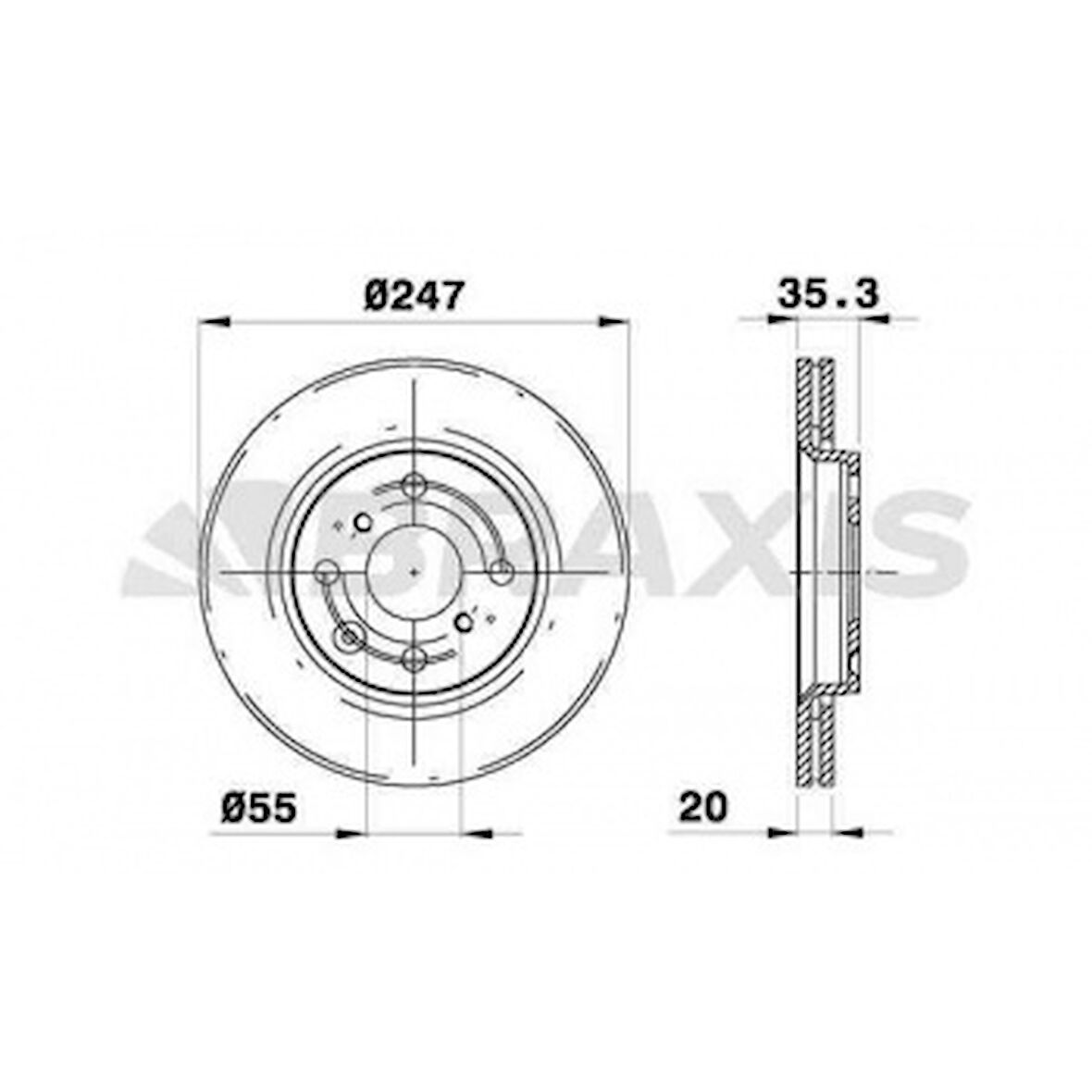 Psa On Fren Disk Aynası P107 C1 1,0 1,4hdi Toyota Aygo (06 / 05 ) Hava Sogutmalı - Braxıs Ae0023