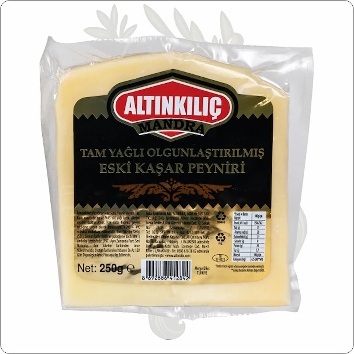 ALTINKILIÇ 250 GR MANDIRA ESKİ KAŞAR