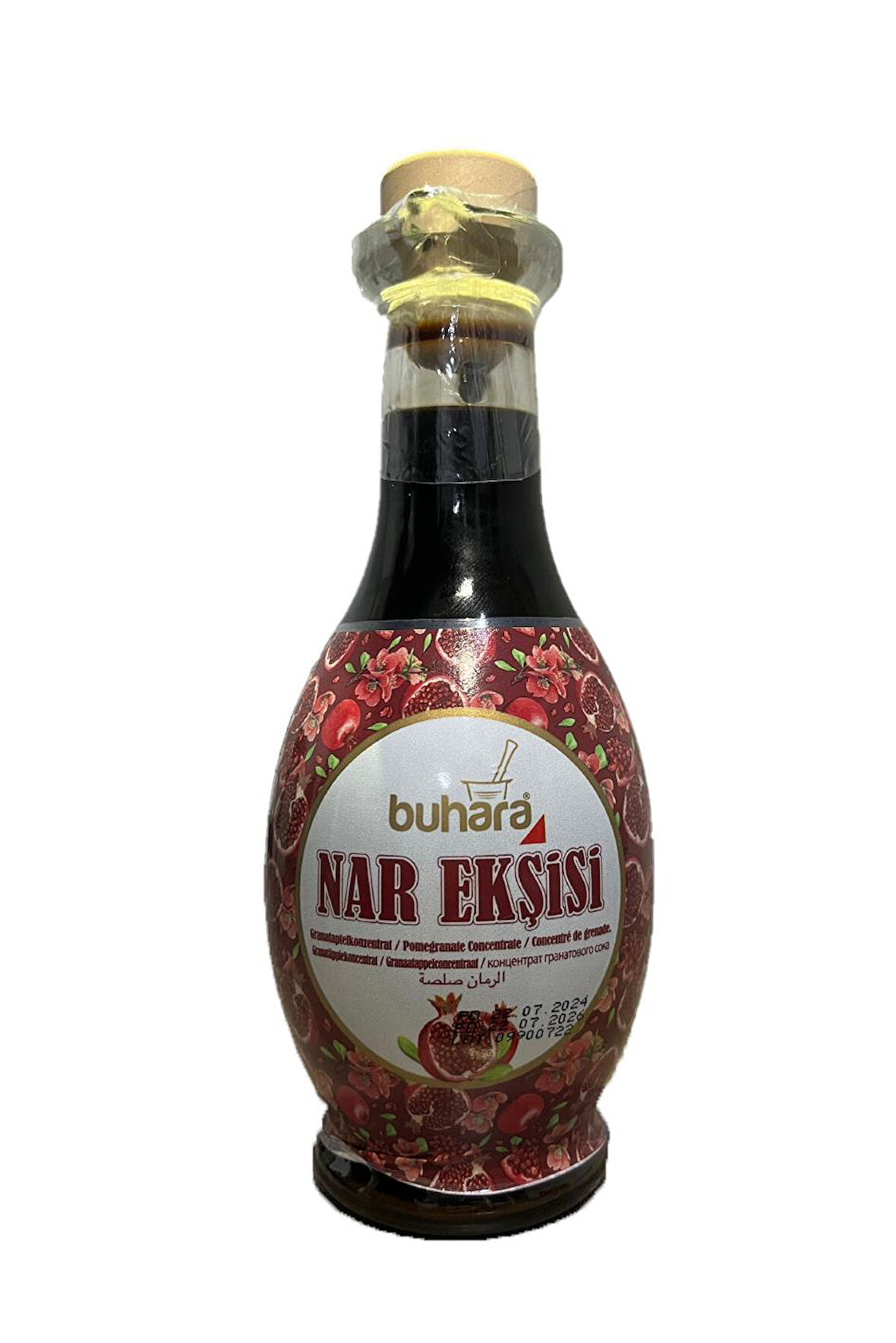 BUHARA GERÇEK NAR EKŞİSİ ÖZÜ KULPLU CAM ŞİŞE 250ml / 340 GR