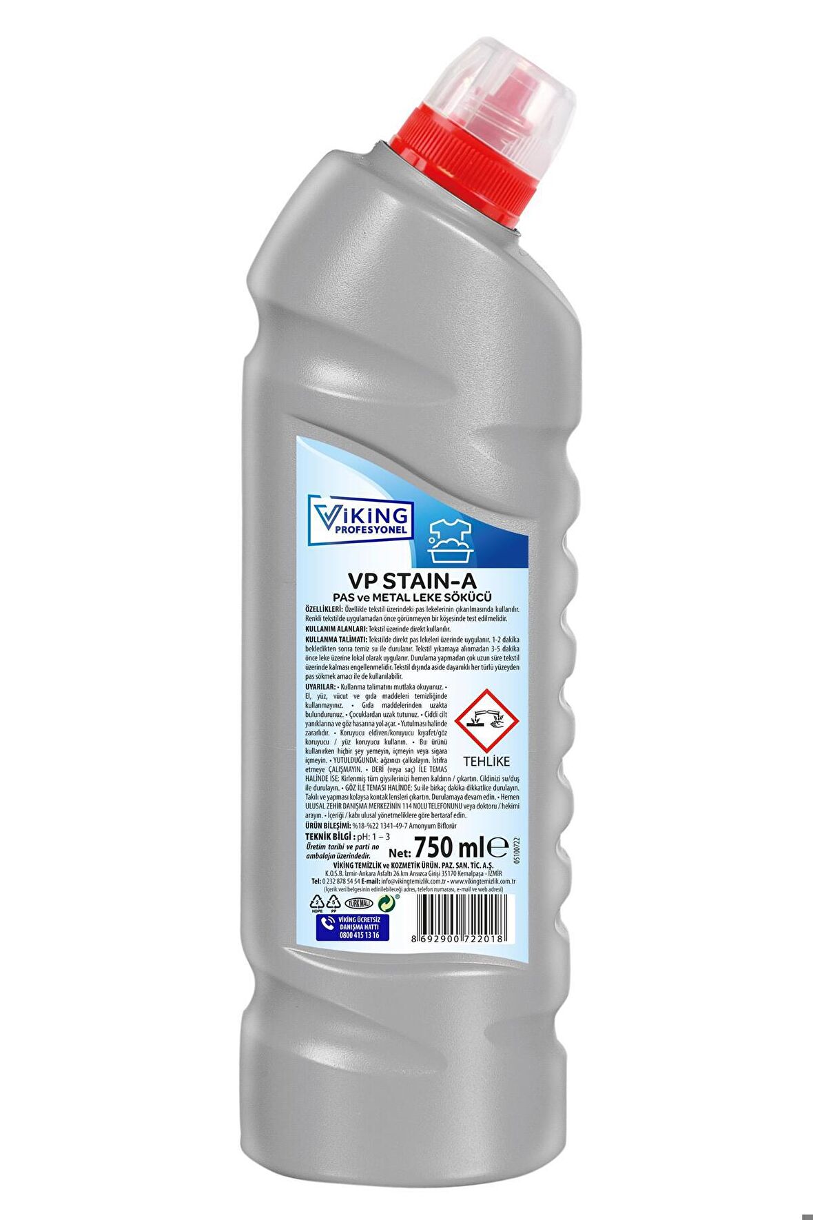 Viking Vp Staın A Pas Ve Metal Leke Sökücü 750 ml 1 Adet