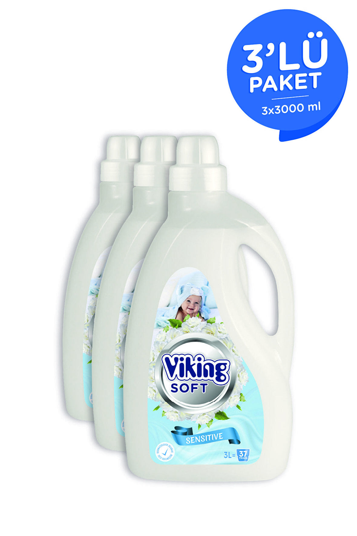 Viking Çamaşır Yumuşatıcısı Sensitive 3 Litre 3 Adet