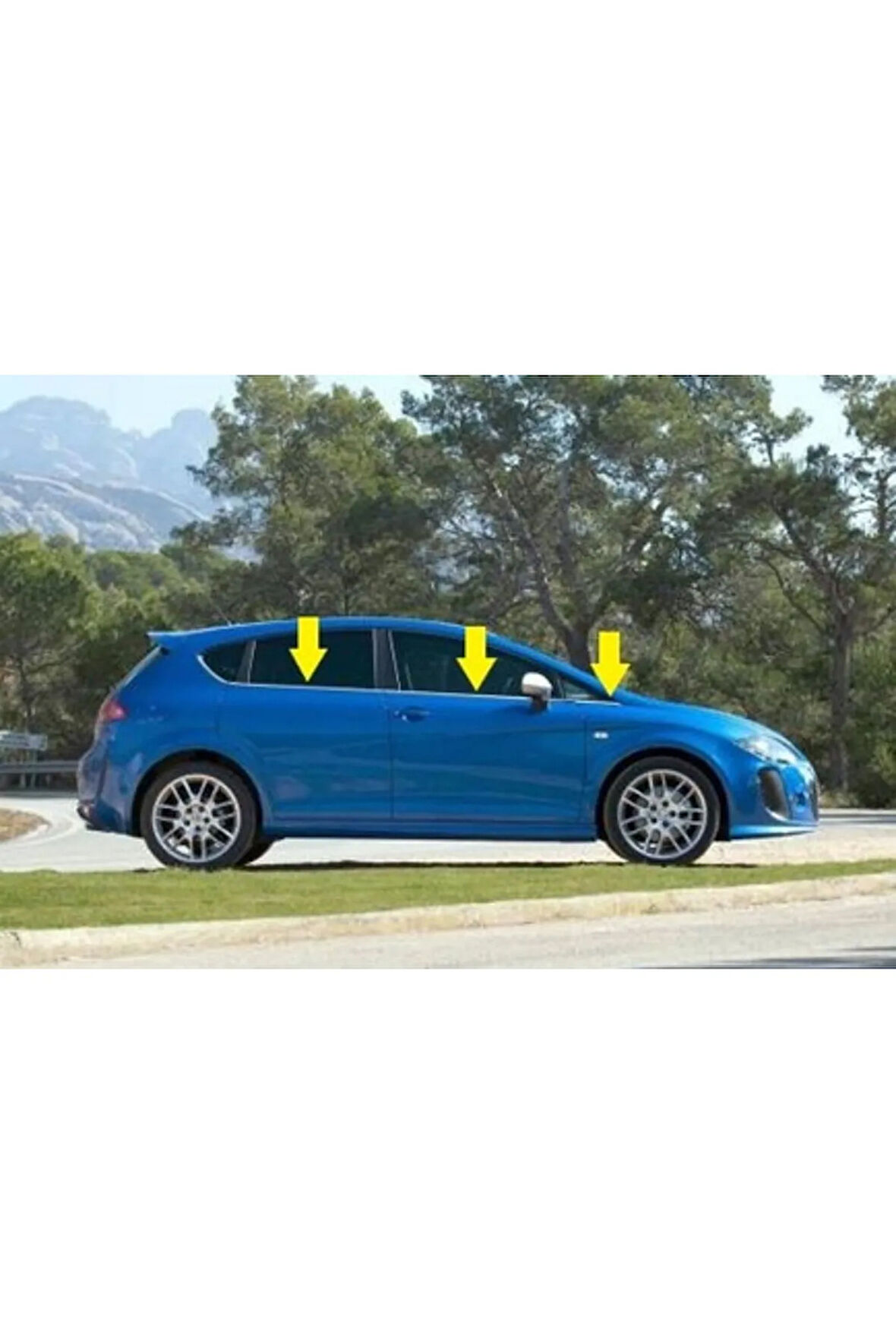 Seat Leon Krom Cam Çıtası 6 Prç. 2006-2012 P. Çelik