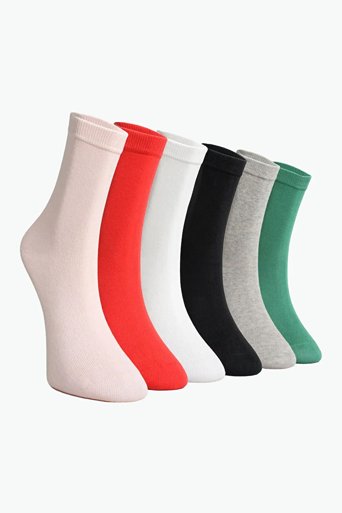 6'lı Düz Soket Kız Çocuk Çorabı