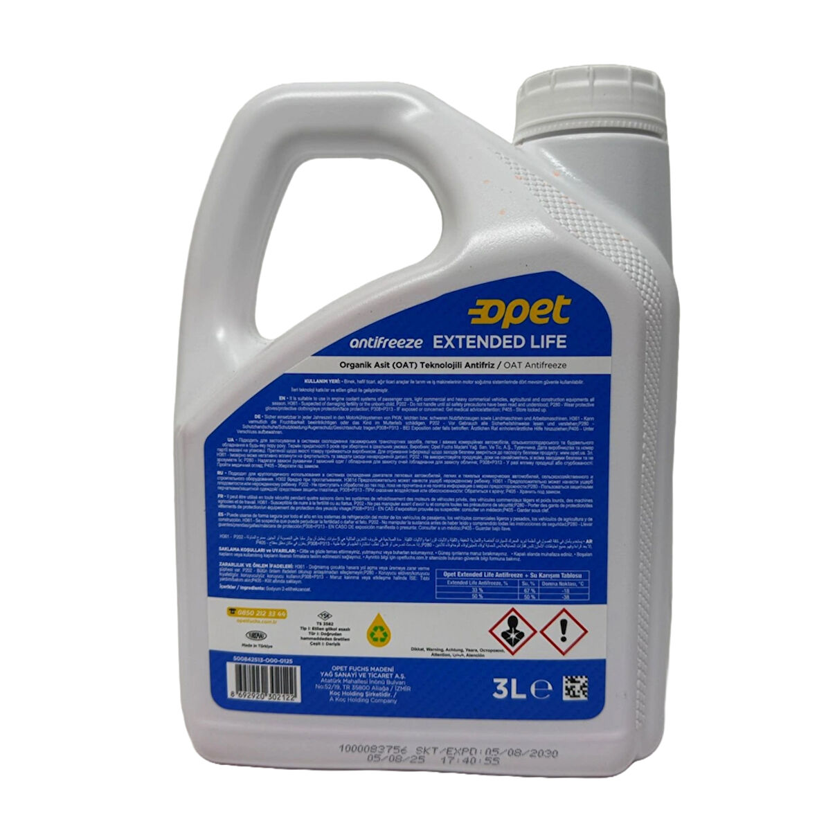 Opet Extended Life Antifriz Kırmızı 3Lt