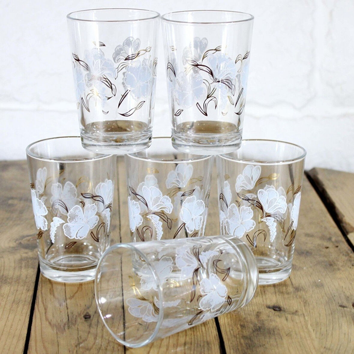 Lav Su Bardağı 6&#39;lı Lara Sb4085 22010 Desenli