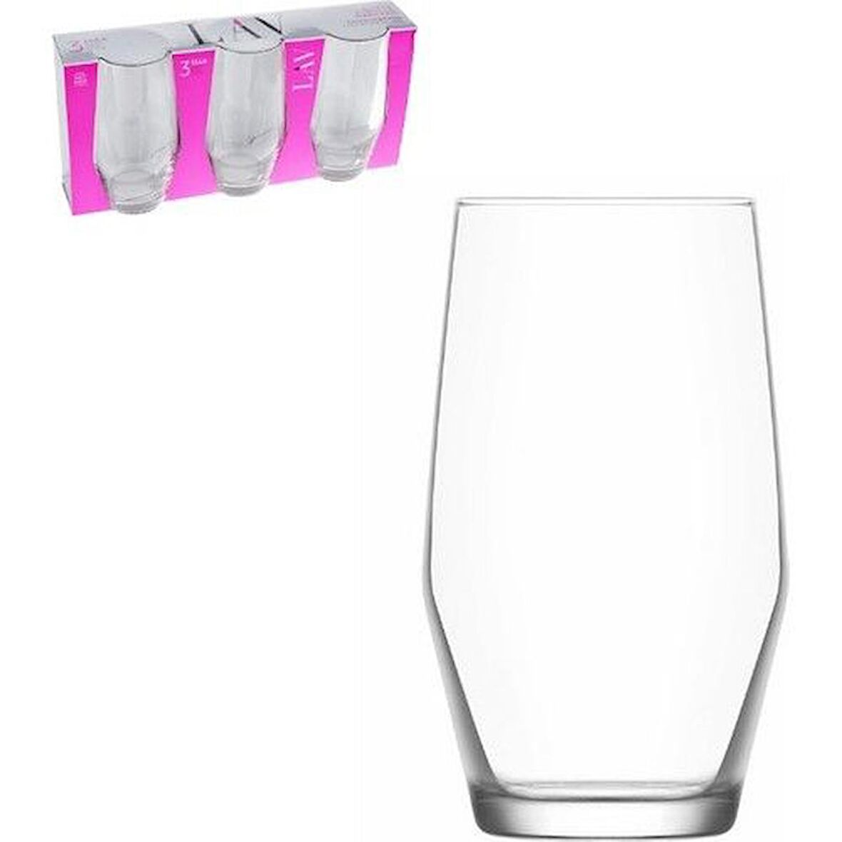 Lav 3'lü Meşrubat Bardağı