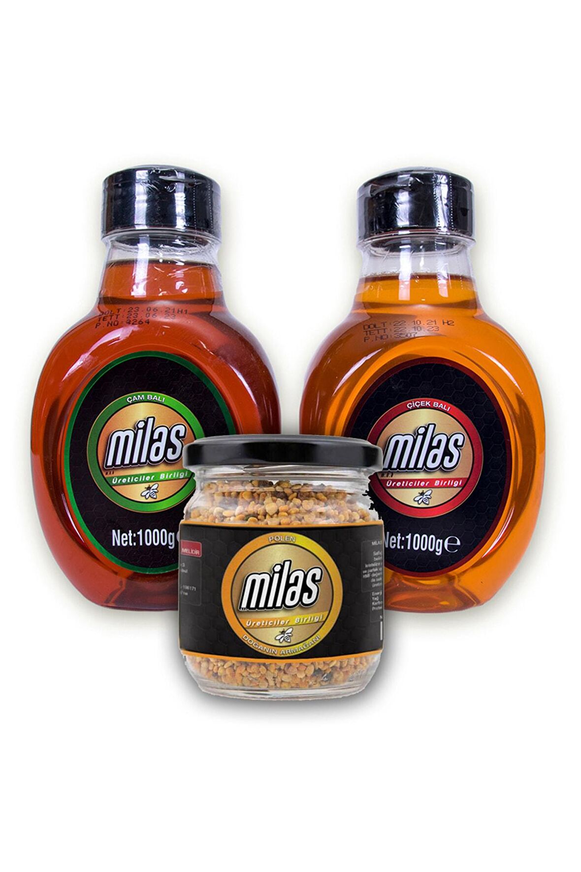 Çiçek Balı 1 Kg + Çam Balı  1 Kg + Polen 100 Gr