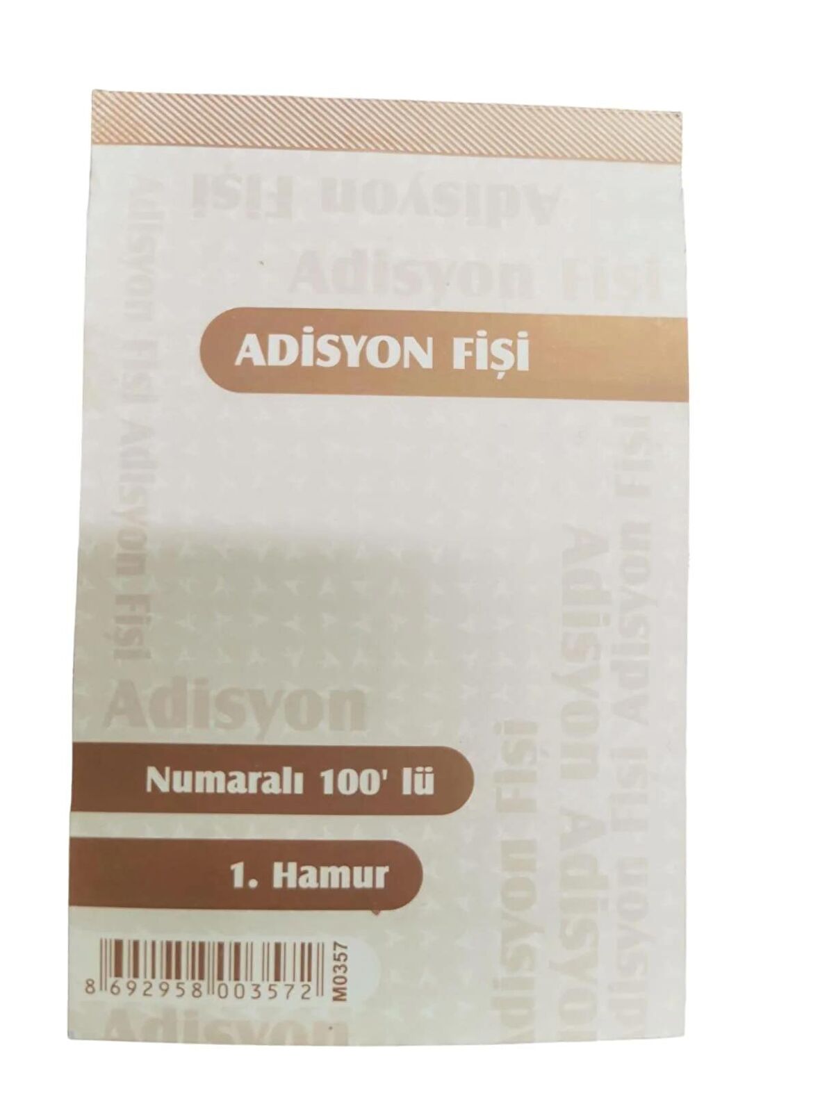 adisyon fişi numaralı 100lü 1.hamur