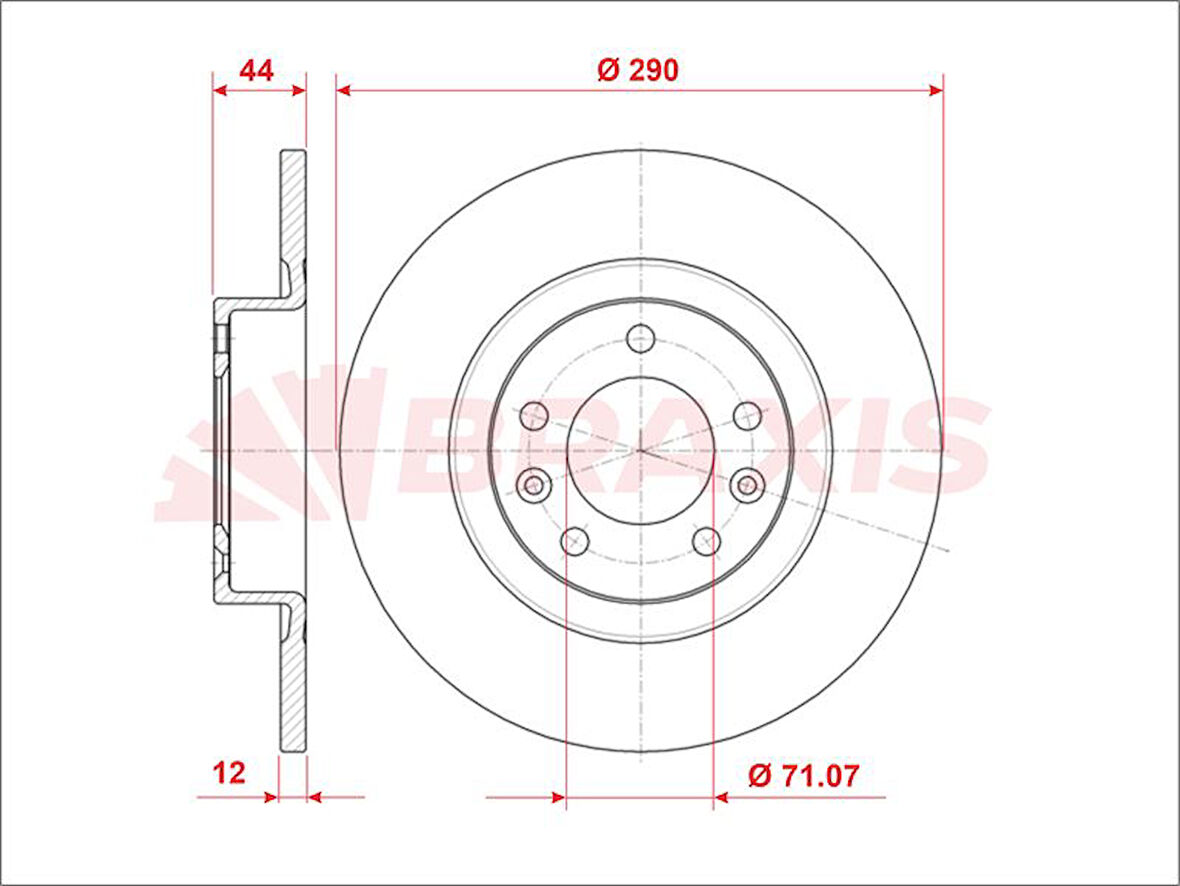 Psa Fren Diski Arka 508 10> Duz 289.7mm - Braxıs Ae0811