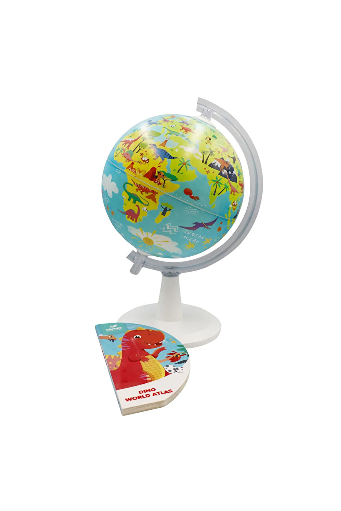 20CM KIDS DİNO WORLD GLOBE + BOOK + USB