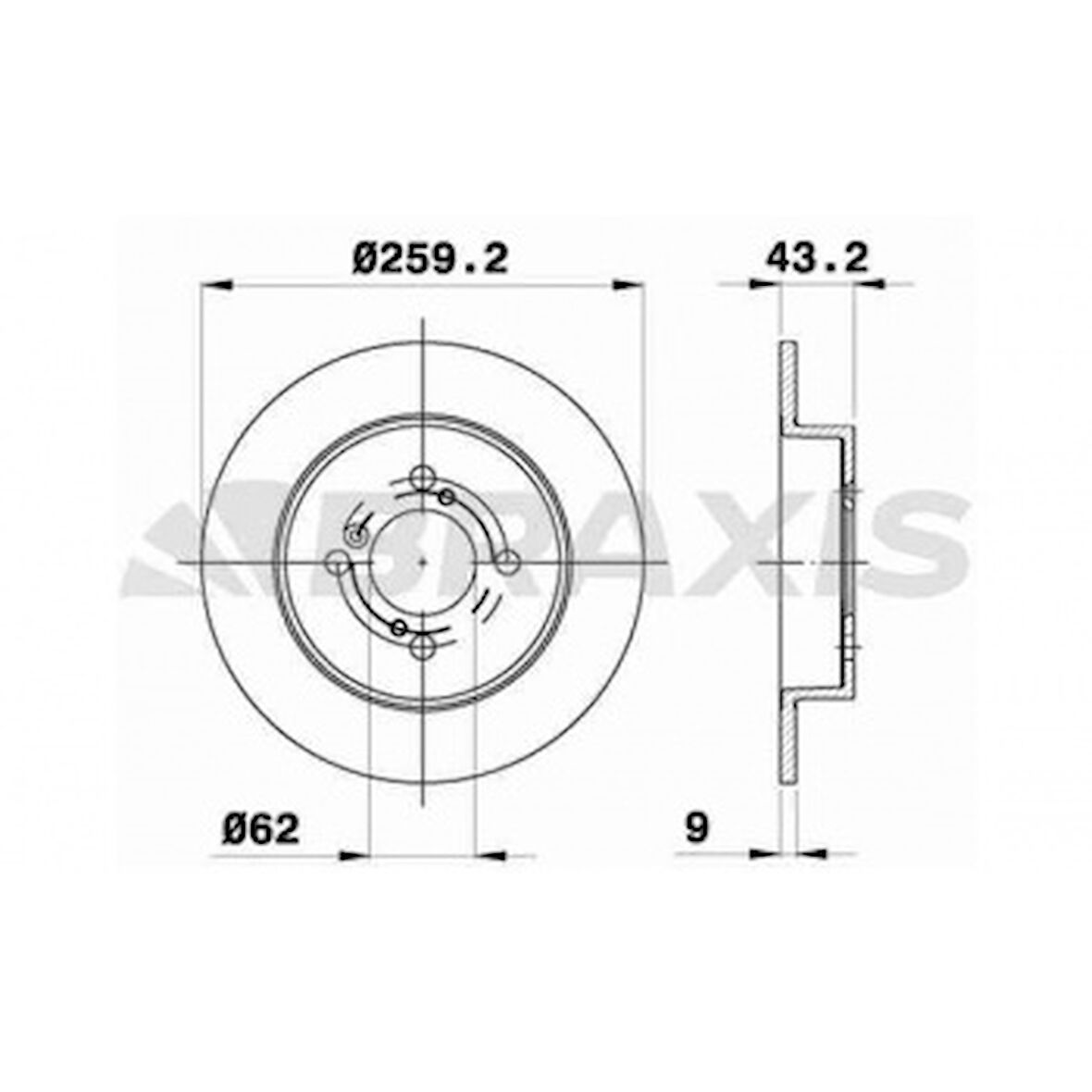 Suzukı Arka Fren Disk Aynası Swift IV 10> 259x4 - Braxıs Ae0566