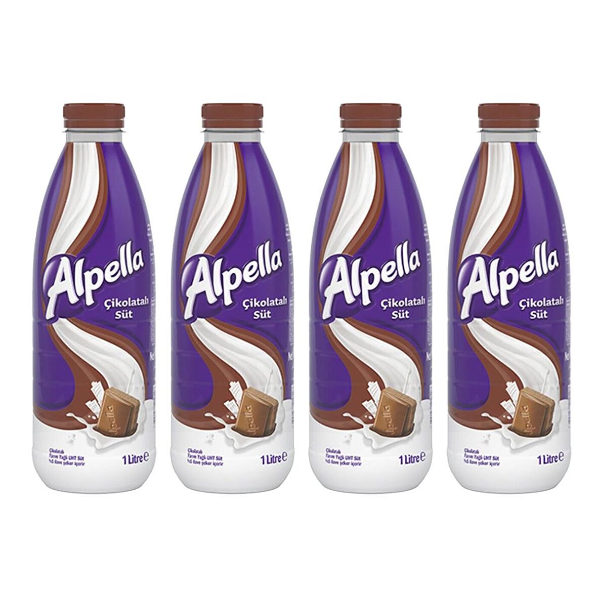 Alpella Alpimilk Çikolatalı Süt 1 Lt 4 lü