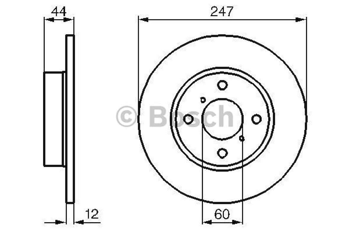 Opel On Fren Diski Agıla - Bosch 0986478729