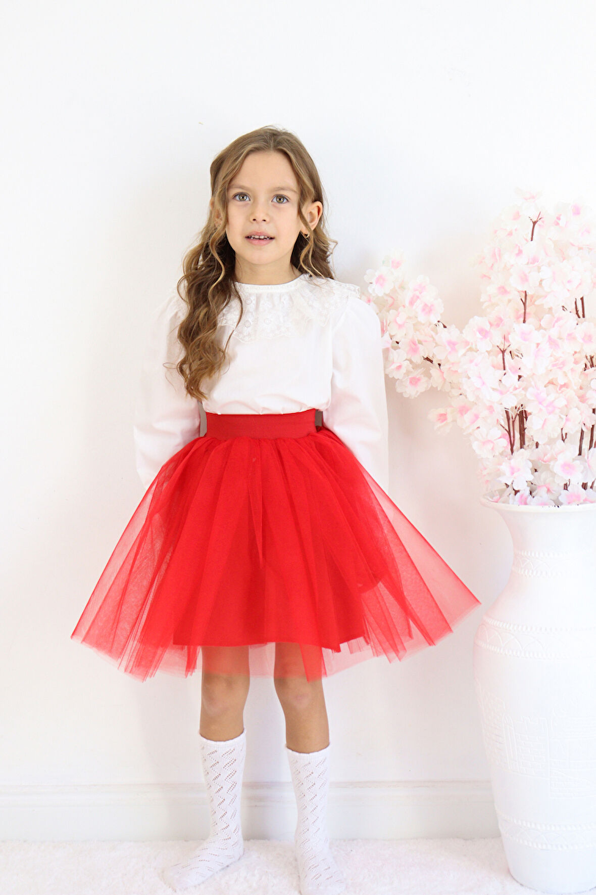Kız Çocuk Tüllü Tütü Etek 23 Nisan 29 Ekim 10 Kasım Gösteri Kıyafeti Kostüm