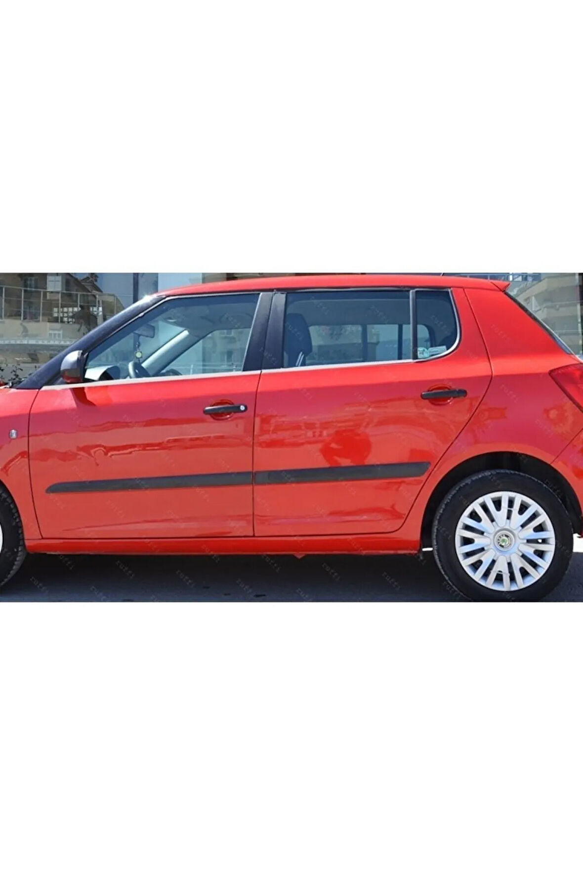 Skoda Fabia Krom Cam Çıtası 4 Prç. 2008-2014 Arası Paslanmaz Çelik Uyumlu
