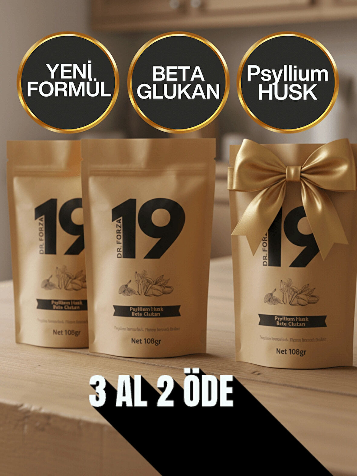 Coffee 19 Psyllium Husk - Beta-Glukan Granül Form Kahve 3 al 2 öde