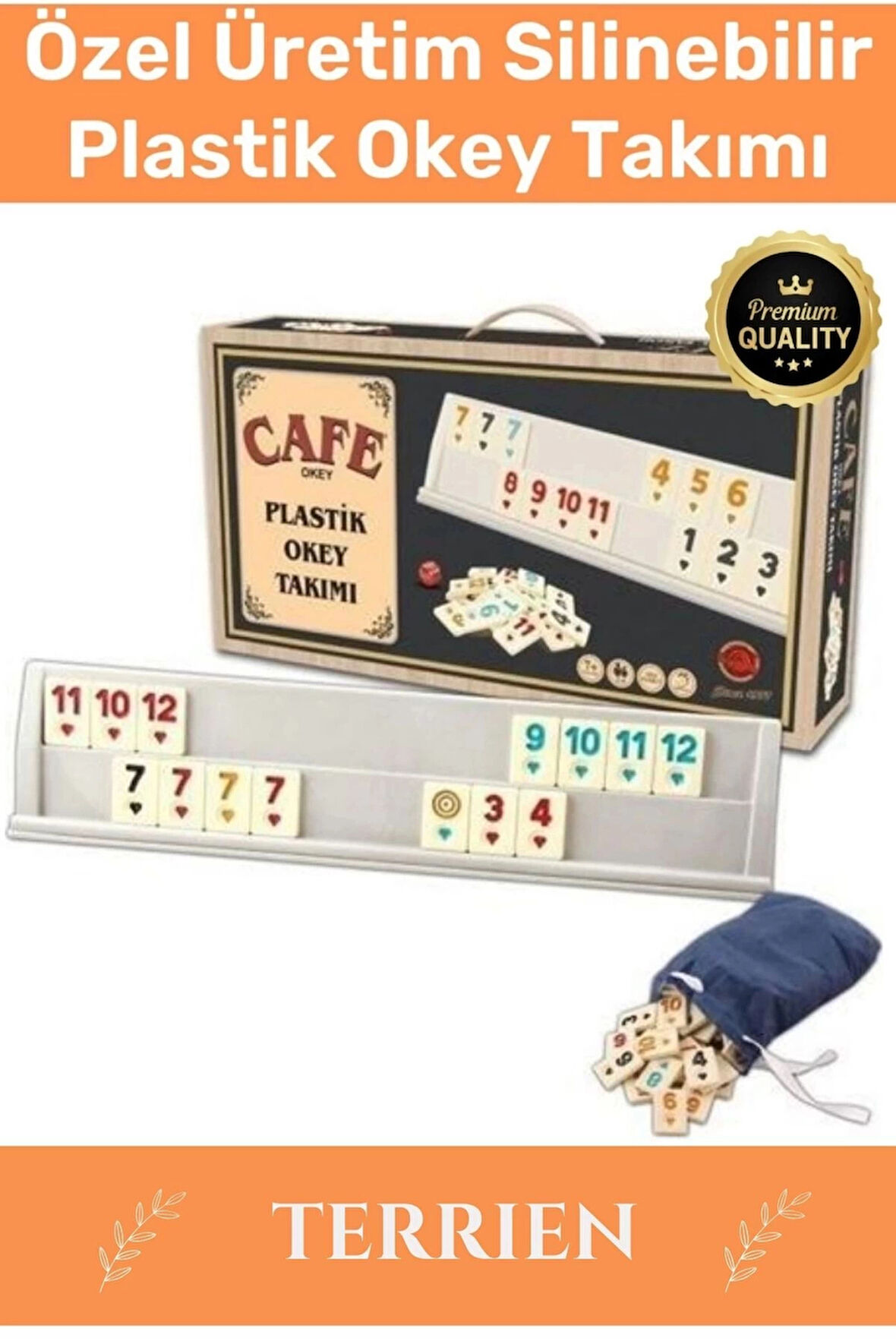 Premium Antibakteriyel Kir Tutmayan Çizilmeye Dayanıklı Silinebilir Plastik Kahveci Kafe Okey Takımı