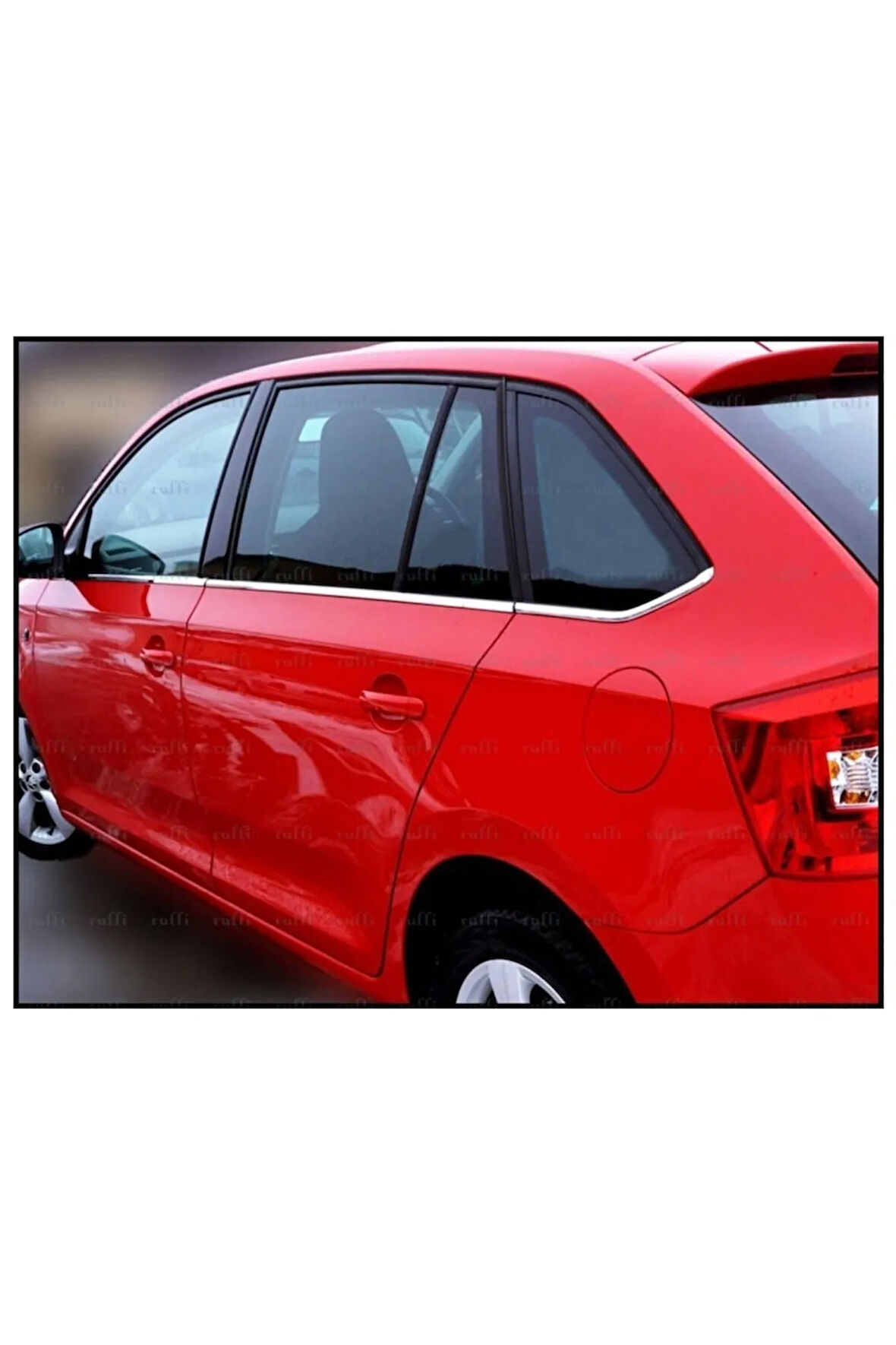 Skoda Rapid Spaceback Krom Cam Çıtası 8 Prç. 2013 Ve Üzeri Paslanmaz Çelik