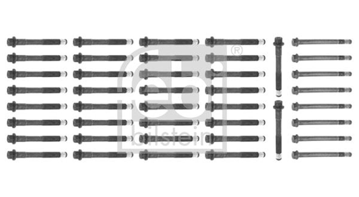 Daf Truck Silindir Kapak Civata Seti Daf 95 Xf / 65 75 85 Cf / 65 75 85 95 F…seriler 1987 2002 Arası - Febi 27404
