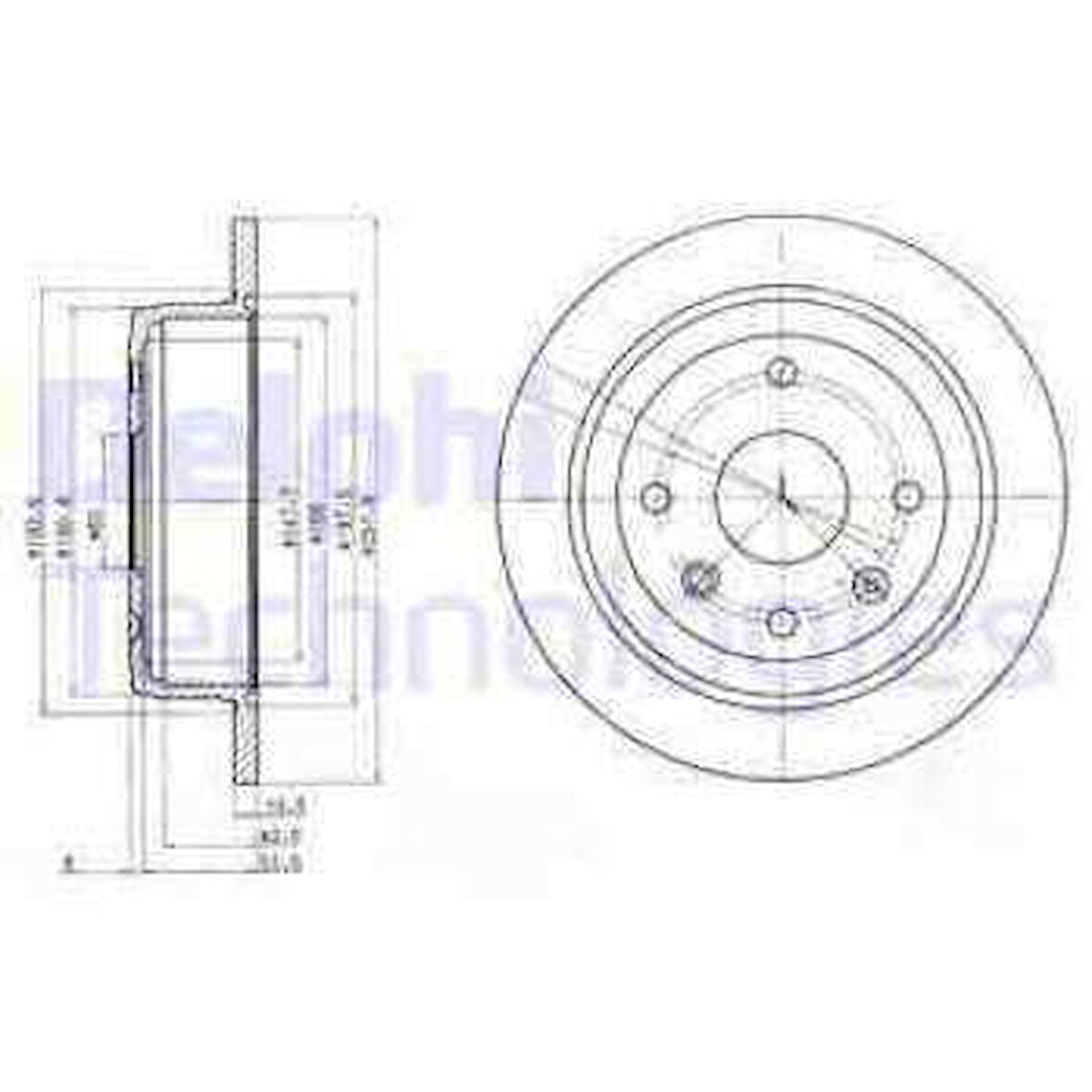 Chevrolet Arka Fren Diski Lacetti - Delphi Bg4091