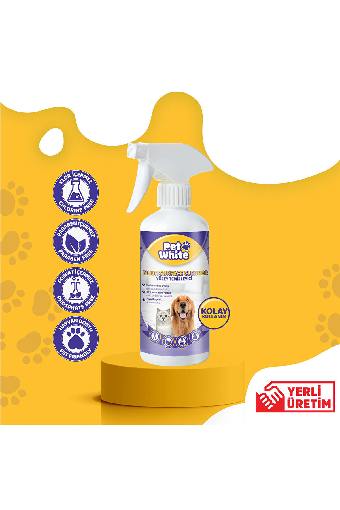 Pet White Evcil Hayvan Yüzey Temizleyici Sprey 500 ml