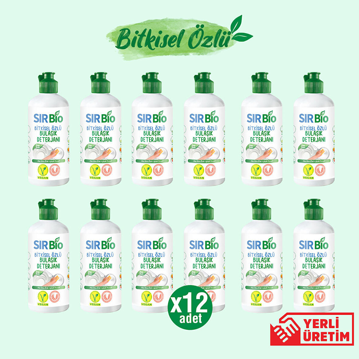 Sır Bio Elde Bulaşık Deterjanı 500 ml 12'li