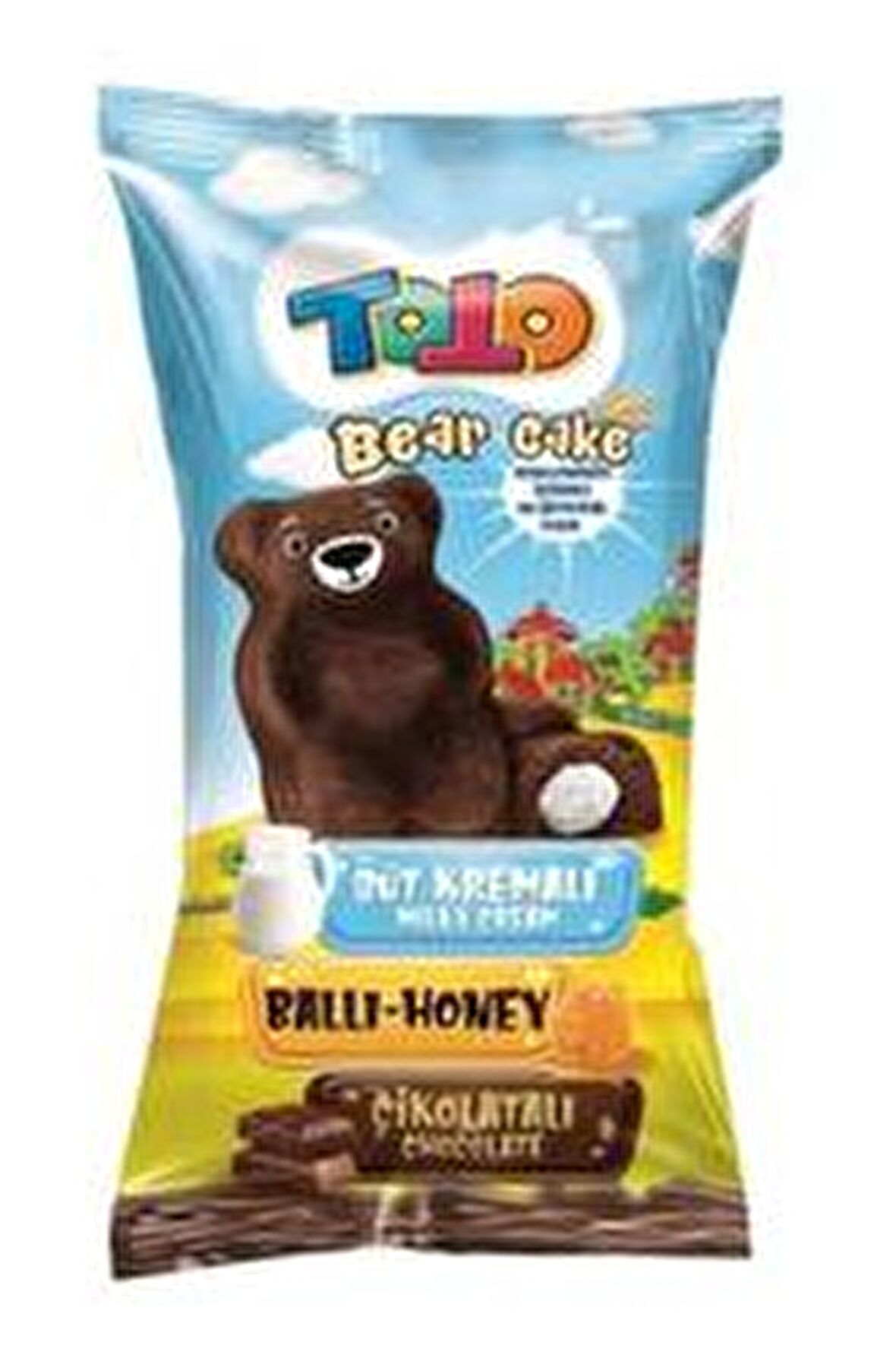 Bear Kek Ballı Süt Kremalı Çikolatalı Kek 40 Gr. 24 Adet (1 Kutu)