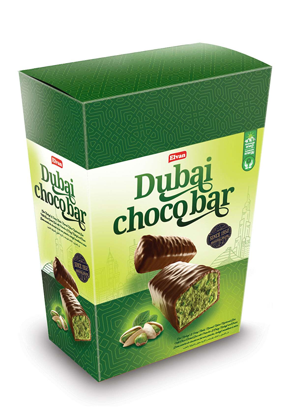Elvan Dubai Choco Bar 400 Gr. (1 Paket)