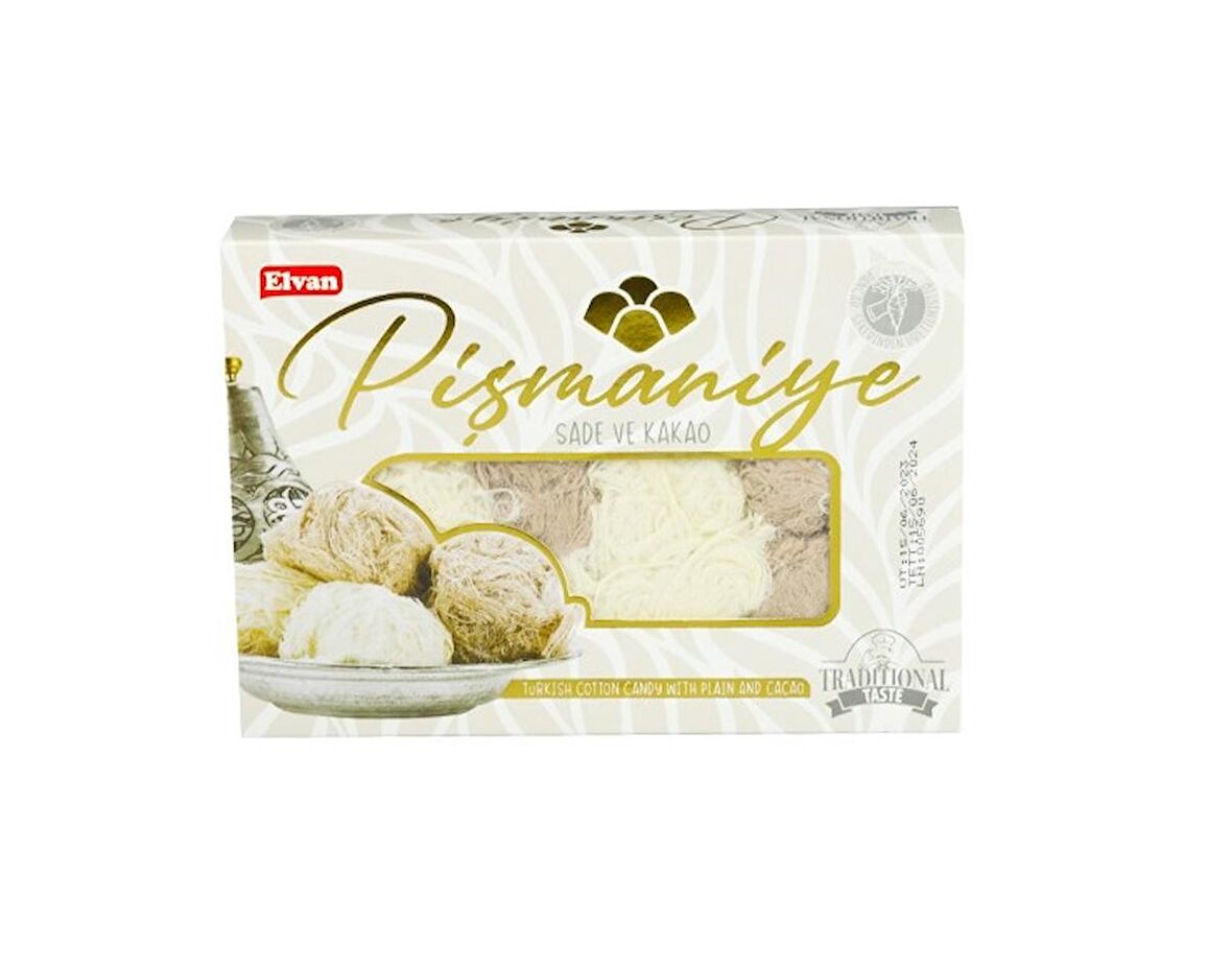 Elvan Pişmaniye Sade ve Kakao 240 Gr. (1 Paket)