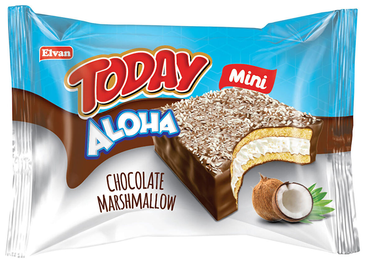 Aloha Mini Hindistan Cevizli Marshmallowlu 20 Gr. 24 Adet (1 Kutu)