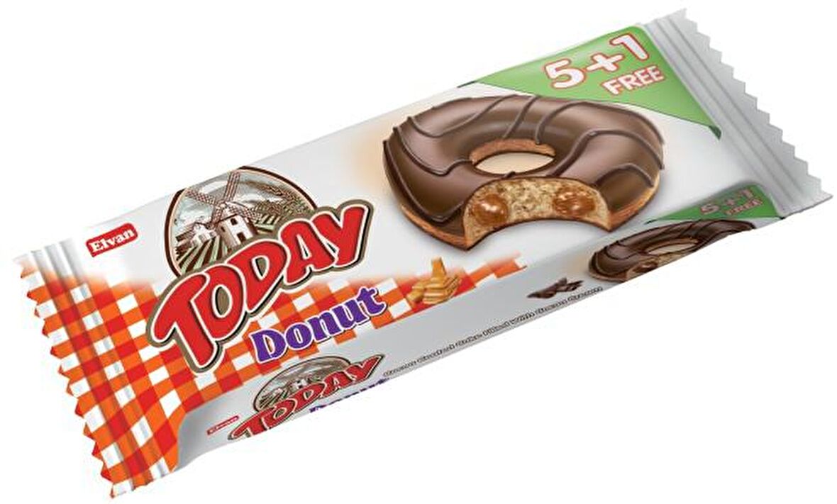 Today Donut Karamelli Kek Multipack 50 Gr. 6 Adet (1 Paket)