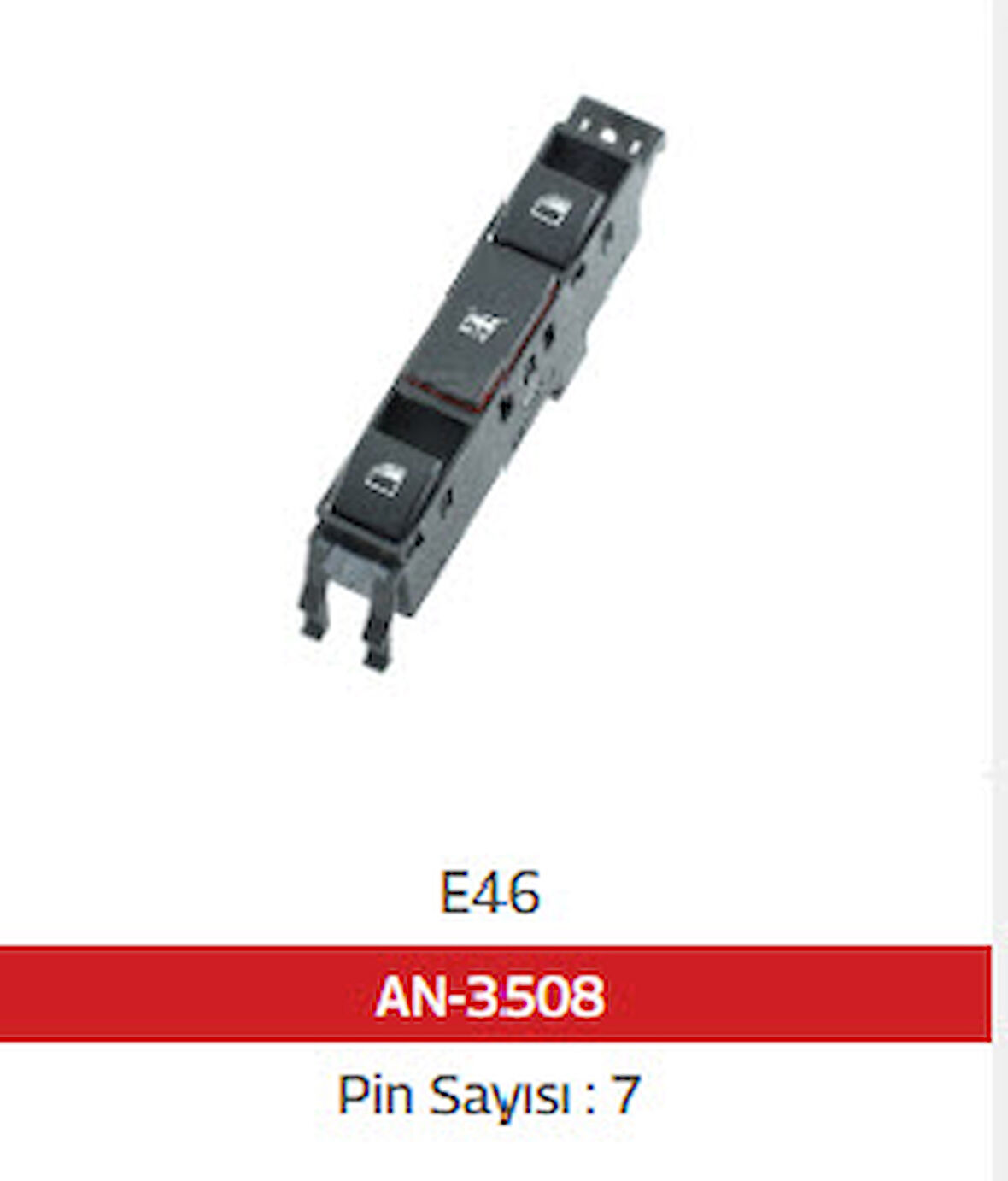 Unıversal Cam Anahtarı İkili Sol E46 - Mcar-An3508