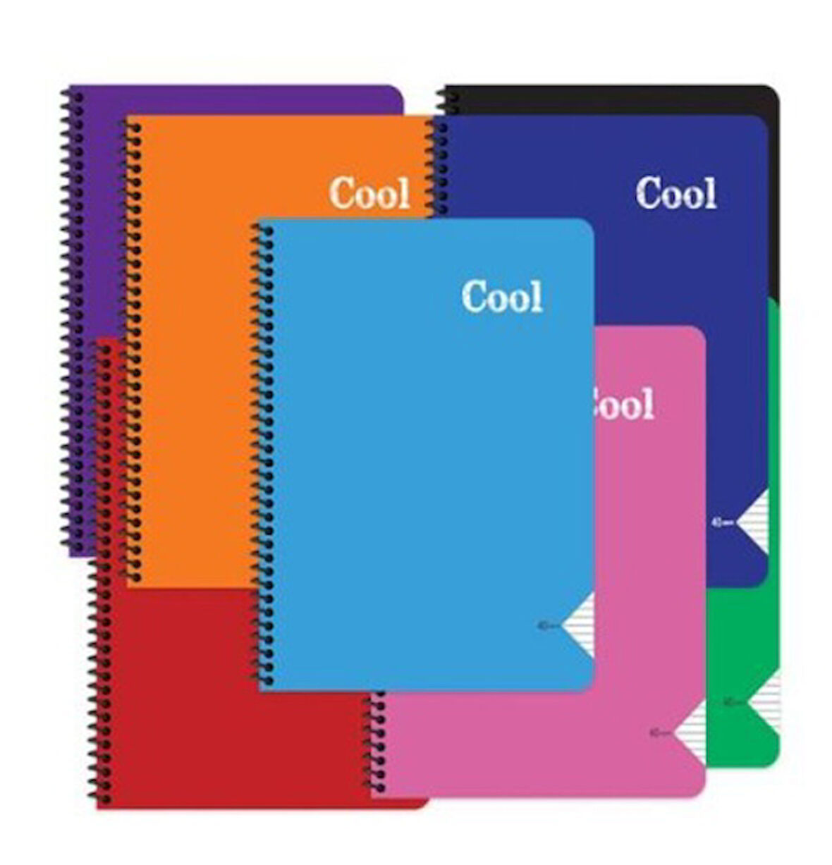 Keskin Color 96 Yaprak A4 Defter Kareli Spiralli Pp Kapak Karışık - 3 adet