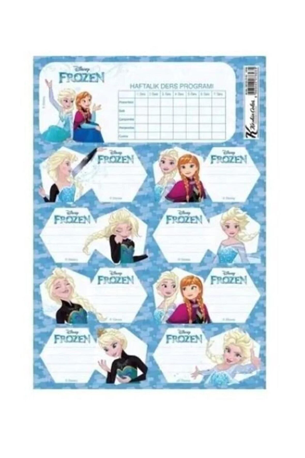 Frozen Ders Prog.okul Etiketi 20 Li