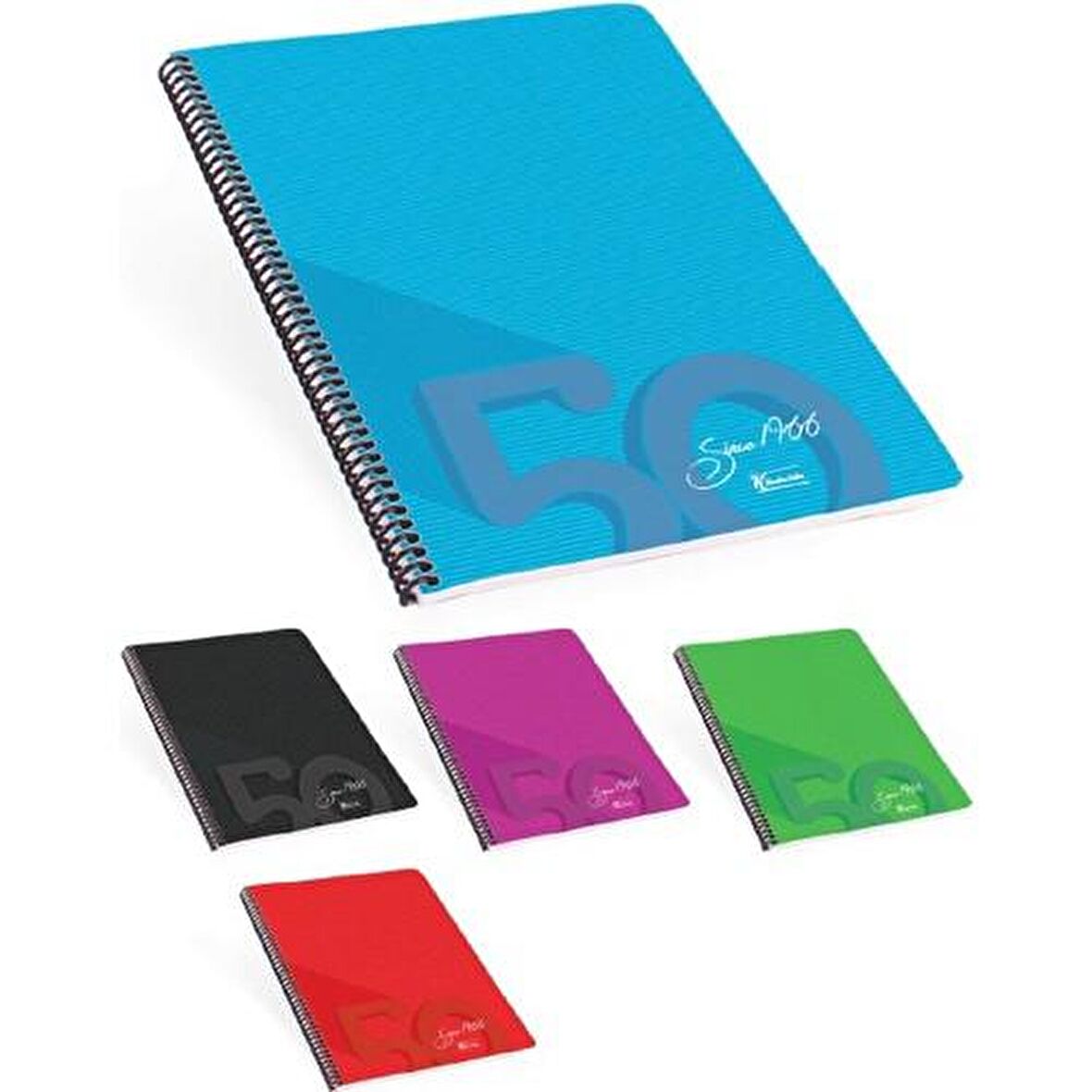Keskin Color 19x25 cm 80 Yp Kareli Plastik Kapak Spiralli Defter