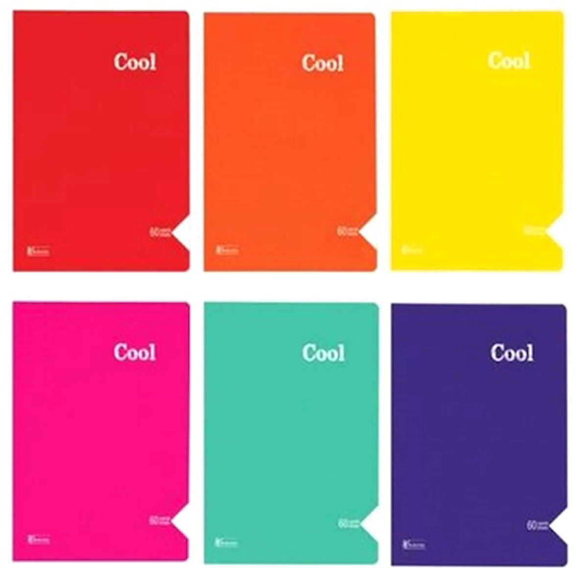Keskin Color 60 Yaprak Çizgili A5 Defter Pp Kapak Karışık - 4 adet