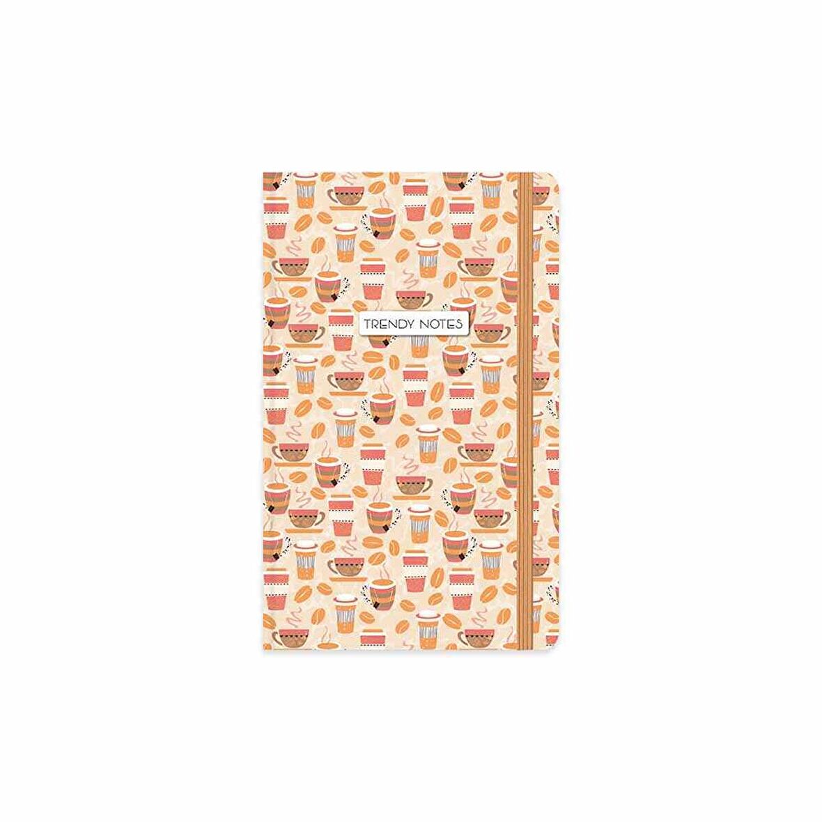 Keskin 410091-99 13X21 80 Yp Çizgili Trendy Notes Coffee Time Defter - Turuncu
