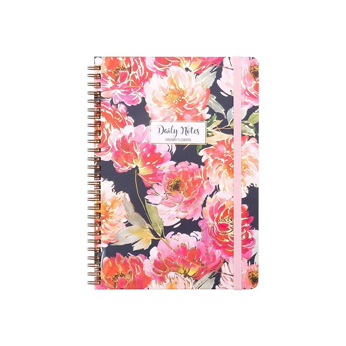 Keskin Color A5 Çizgili Defter Daily Notes Dreamy Flowers - Lucy
