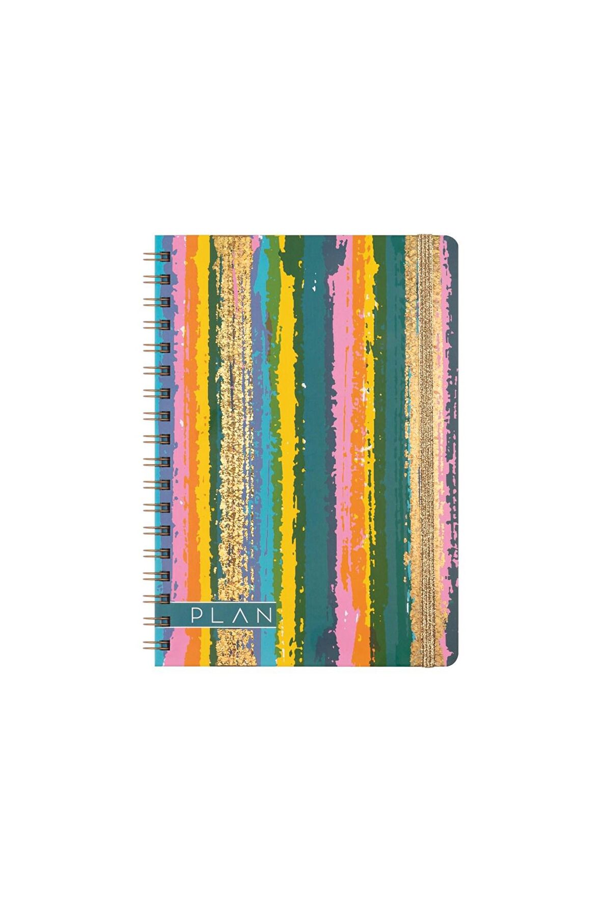 Mavi Çizgili Plan Defter Glitter 17x24