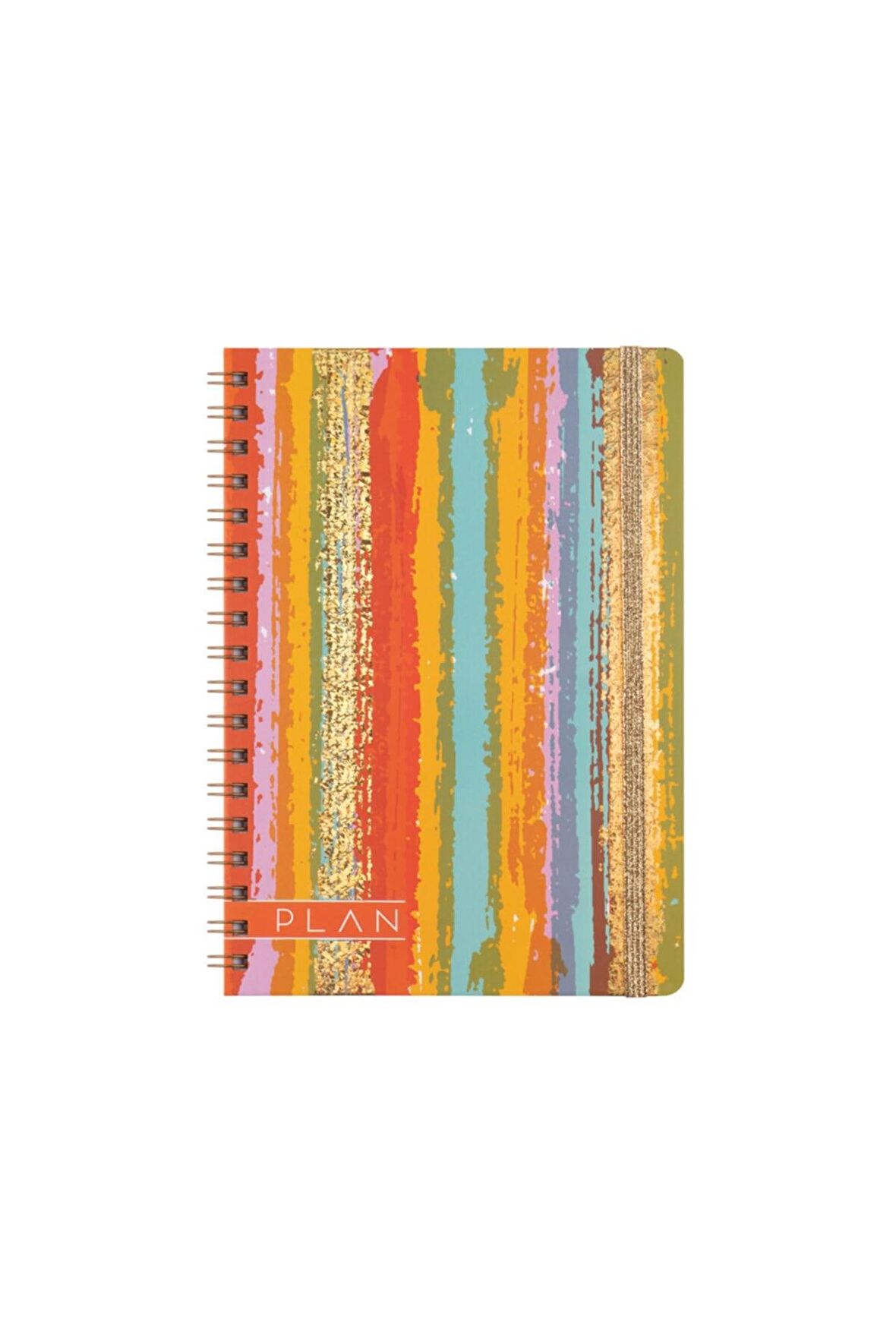 Turuncu  Kareli Plan Defter Glitter - 17x24