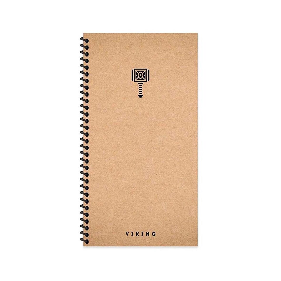 Keskin 10x19 La Plume Viking Sert Kapak 80 Yaprak Spiralli Çizgisiz Defter Çekiç 417965-99